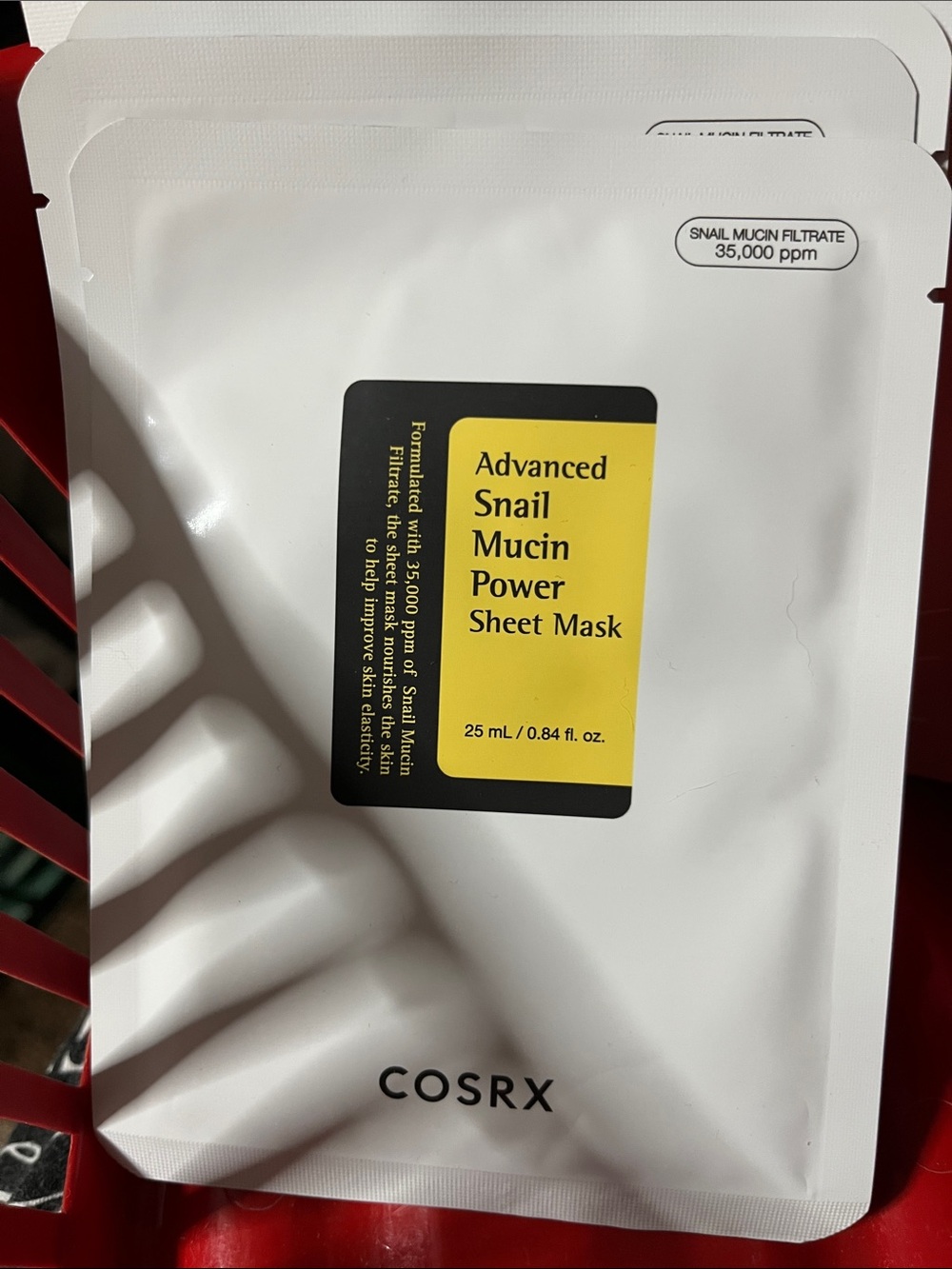 COS Advanced Snail Mucin Power Sheet Mask – White/Yellow